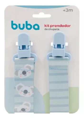 Kit Prendedores De Chupeta Buba Coala +3 M com 2 Peças