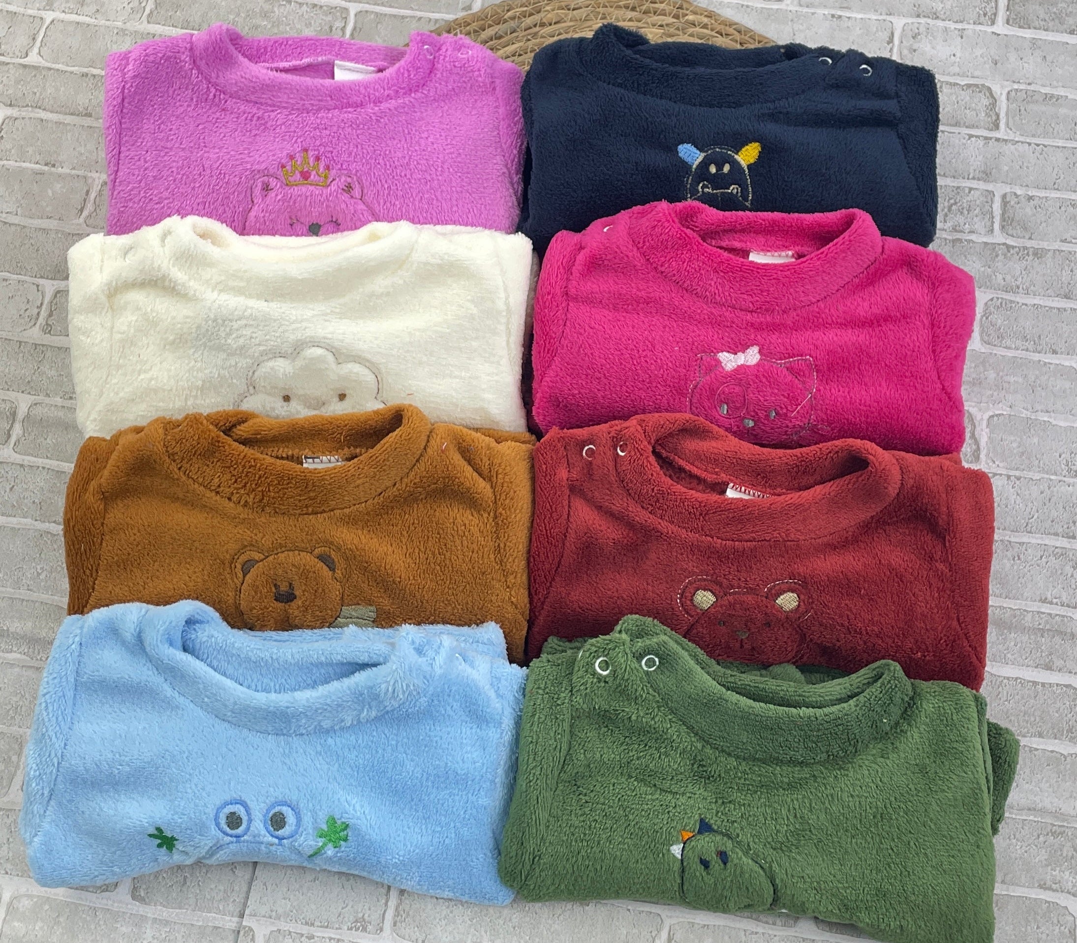 Conjunto Soft Bordado Urso Marrom