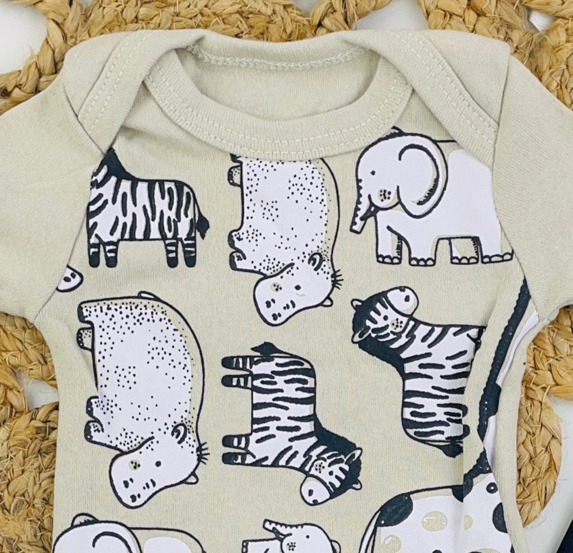 Conjunto  Bichos Body Manga Longa e Calça