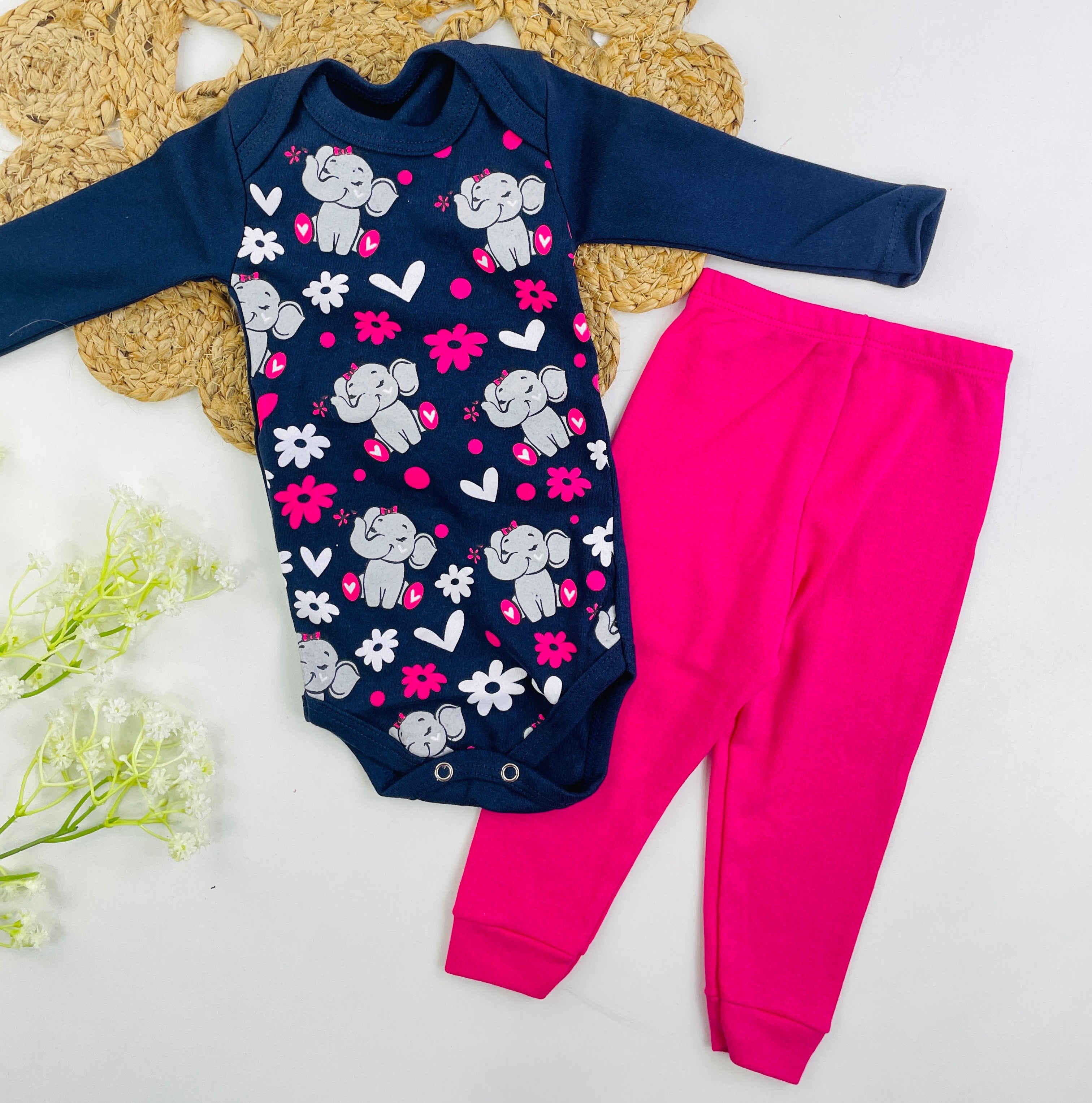 Conjunto Elefante Body Manga Longa e Calça