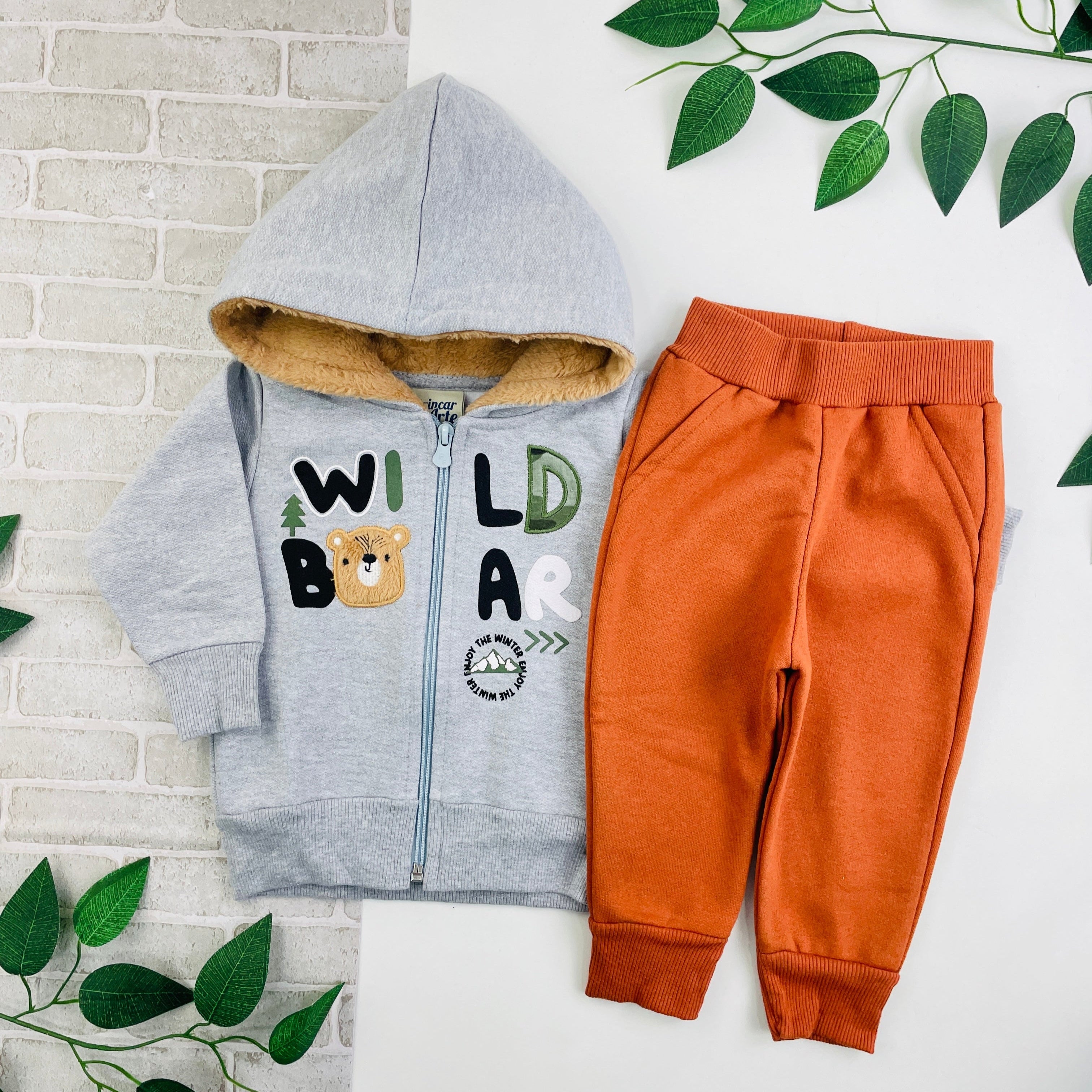 Conjunto Masculino Brincar E Arte Jaqueta Wild Moletom