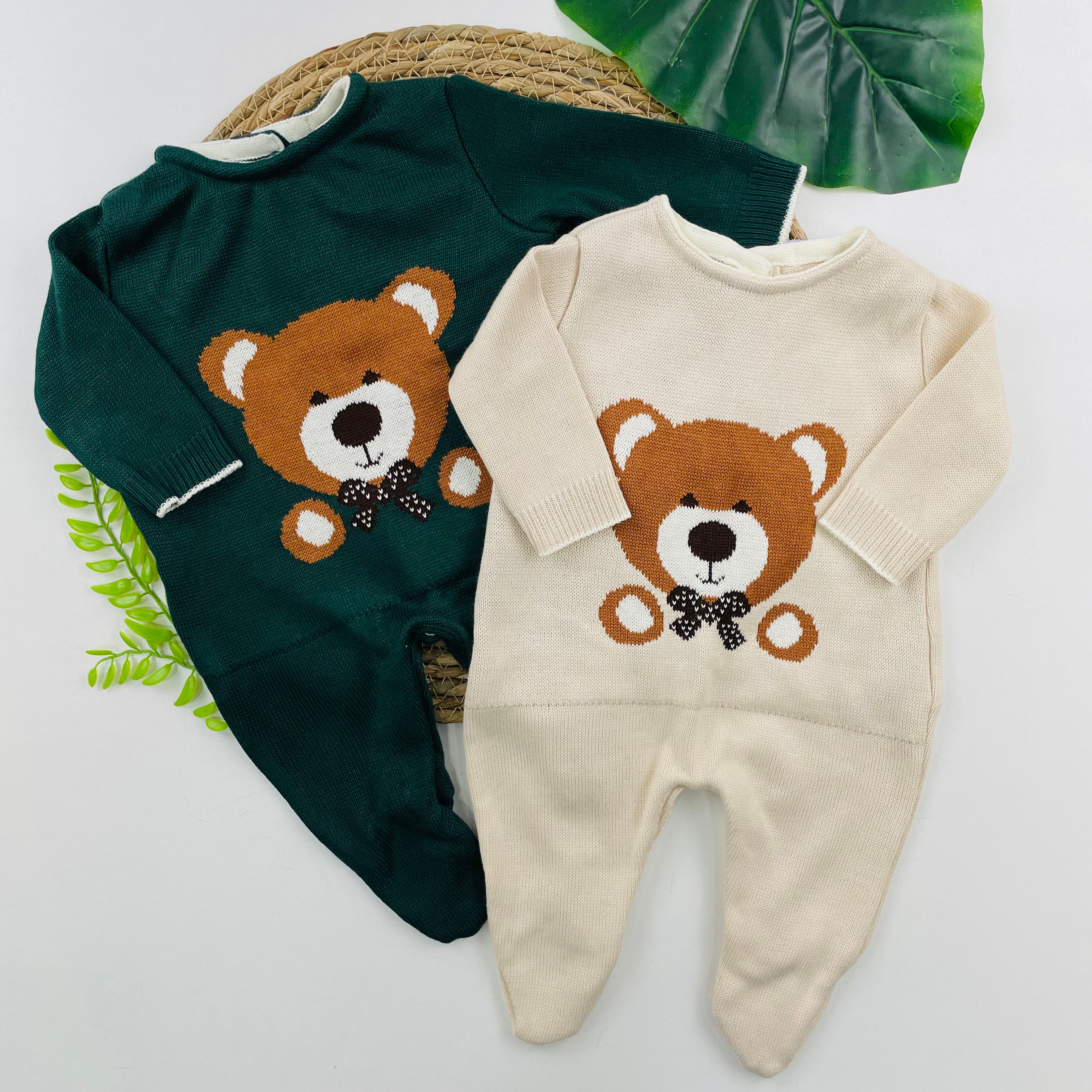 Macacão Bebê Tricot Urso Ted