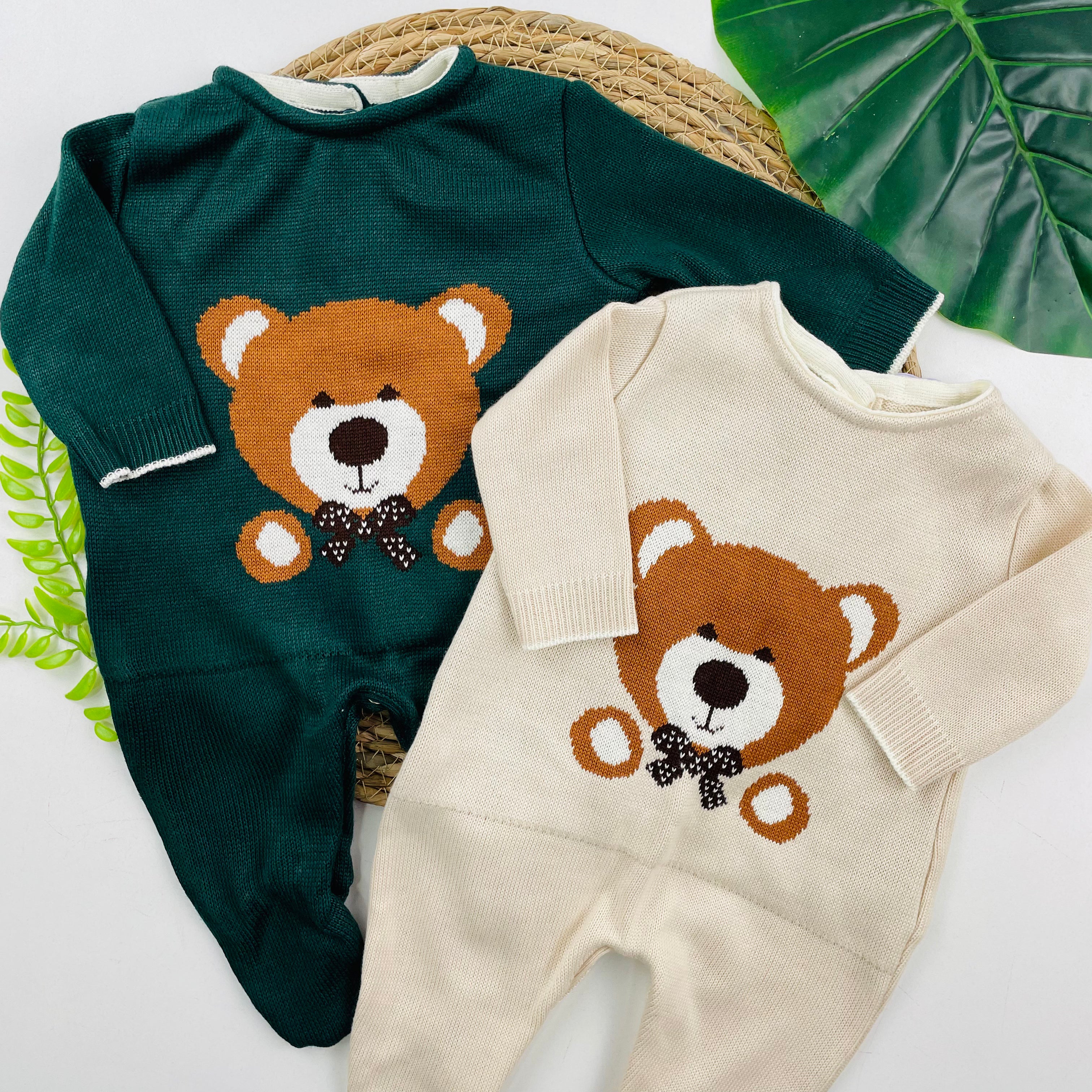 Macacão Bebê Tricot Urso Ted