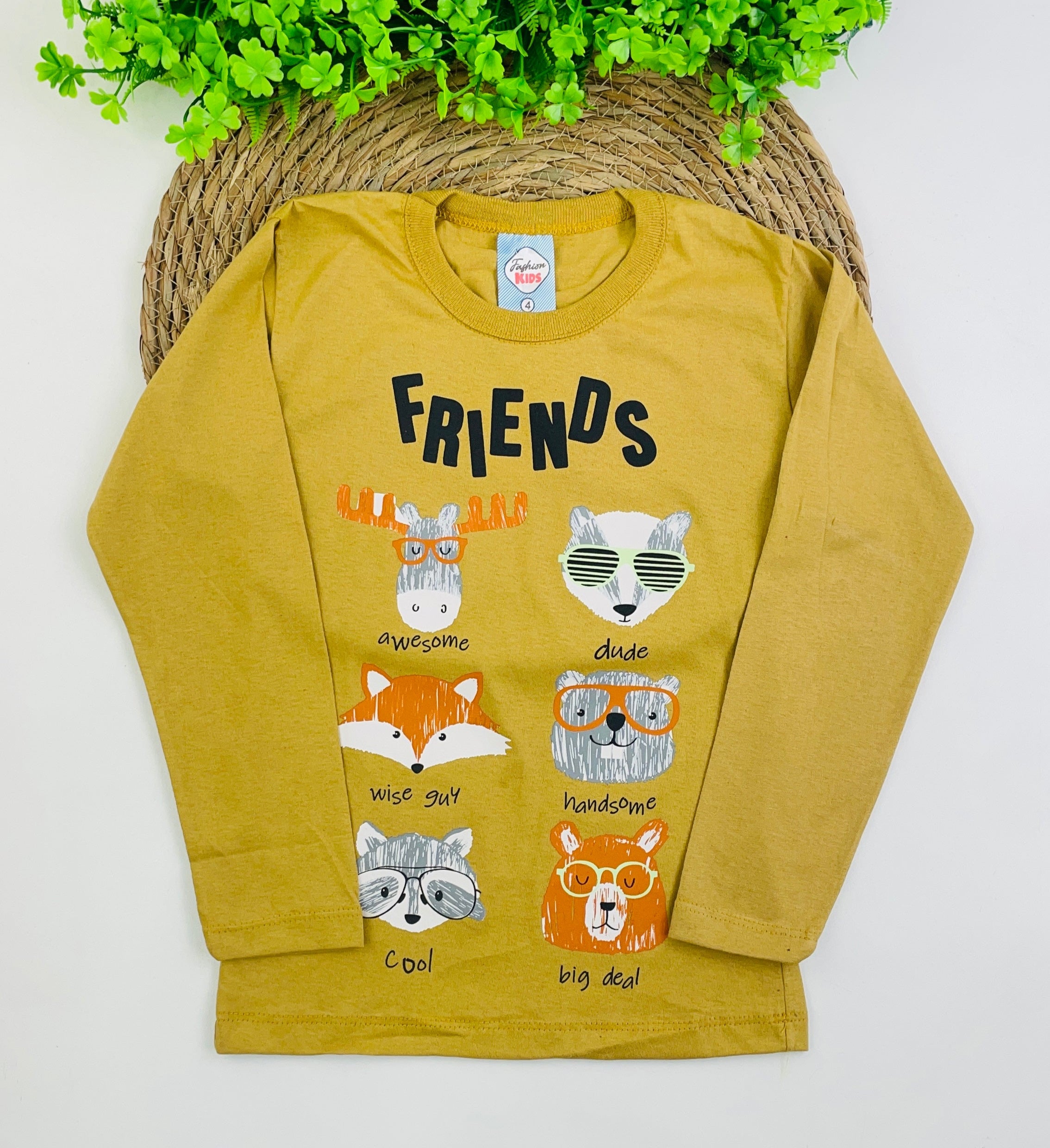 Camiseta Manga Longa Fashion Kids Friends