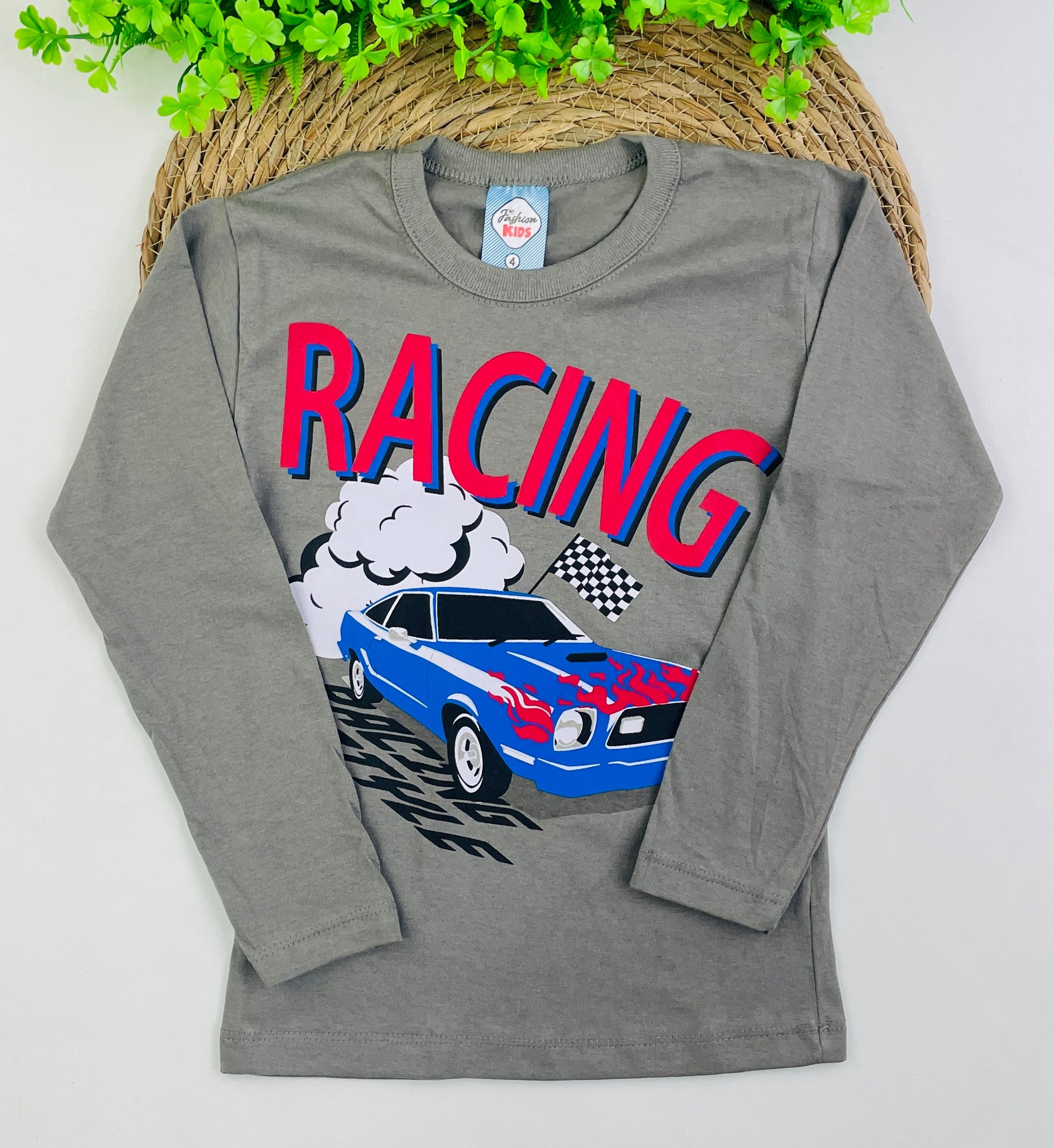 Camiseta Manga Longa Fashion Kids Rancing