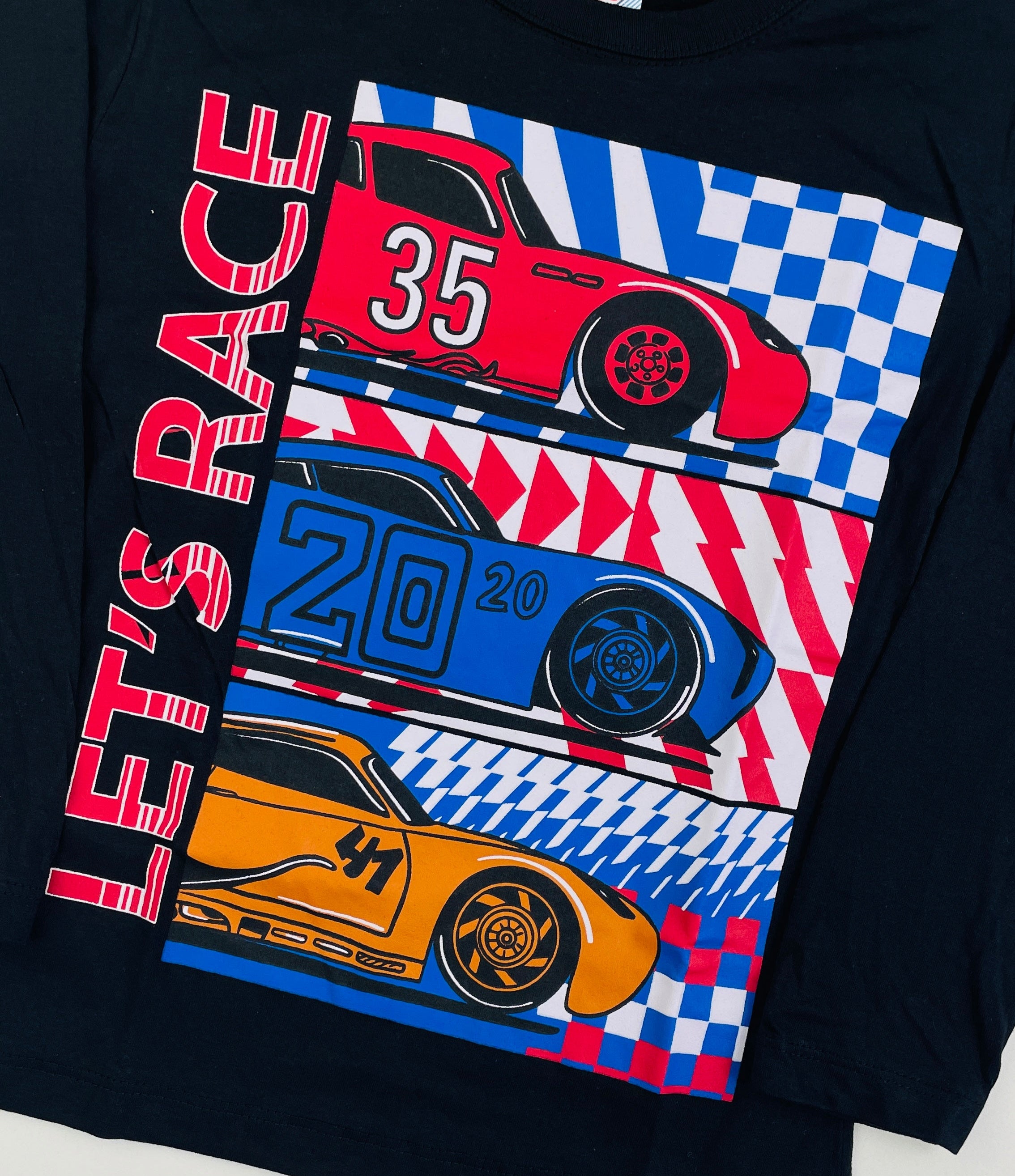 Camiseta M/l Fashion Kids Let's Race