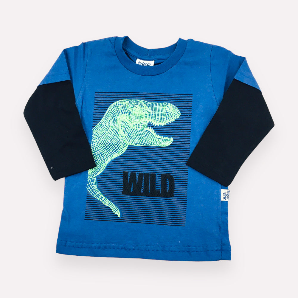 Blusa Masculina Brincar E Arte Wild Meia Malha