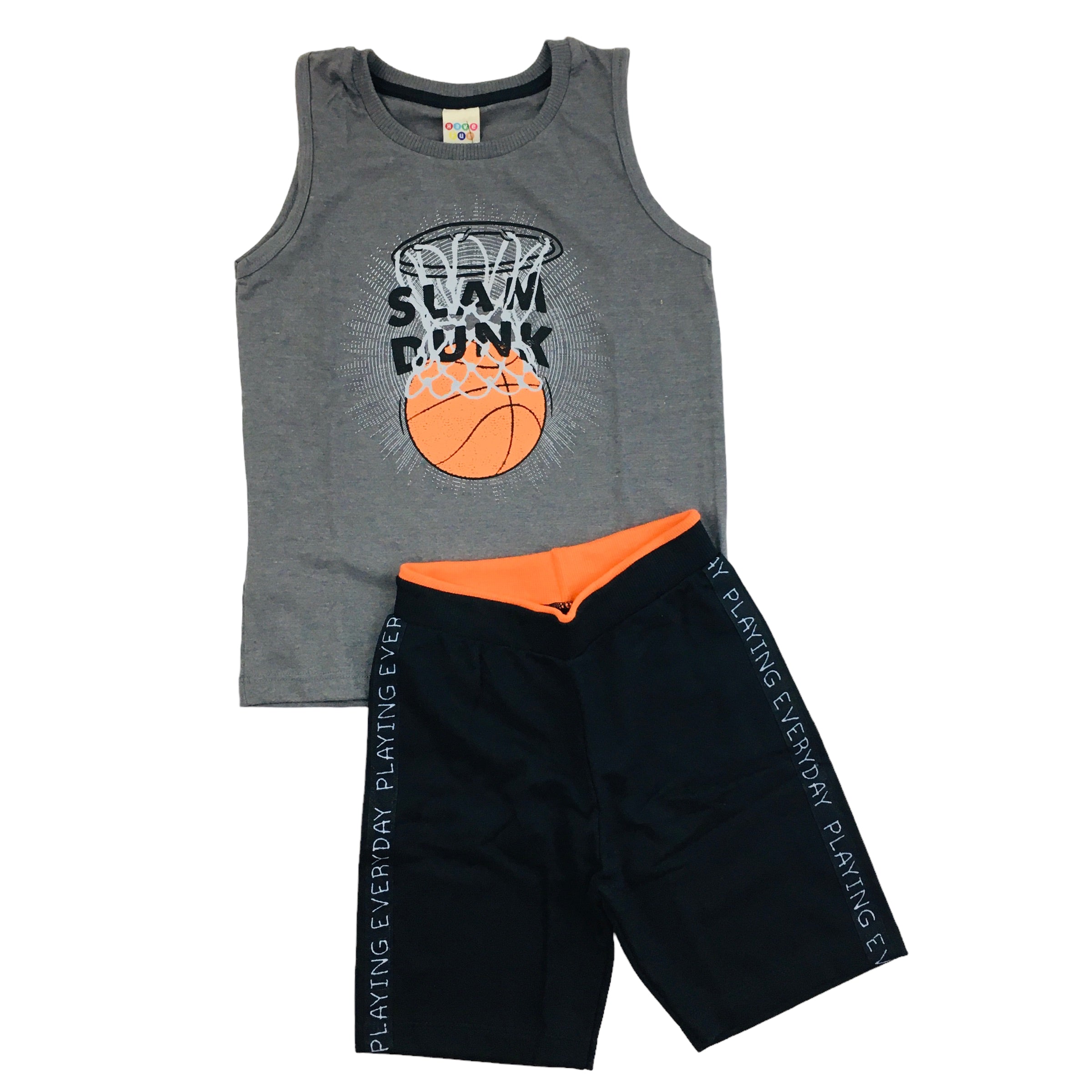 Conjunto Masculino Have Fun Colleg Slam Dunk Meia Malha Moletom