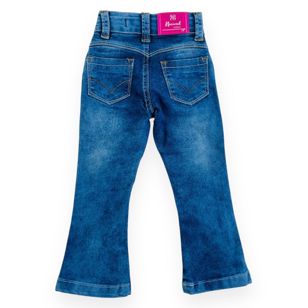 Calça Feminino Nacional Jeans Bebê Reta