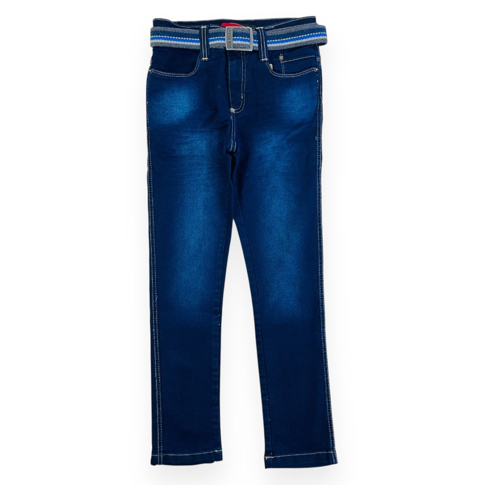 Calça Nacional Jeans Juvenil Skinny Com Cinto
