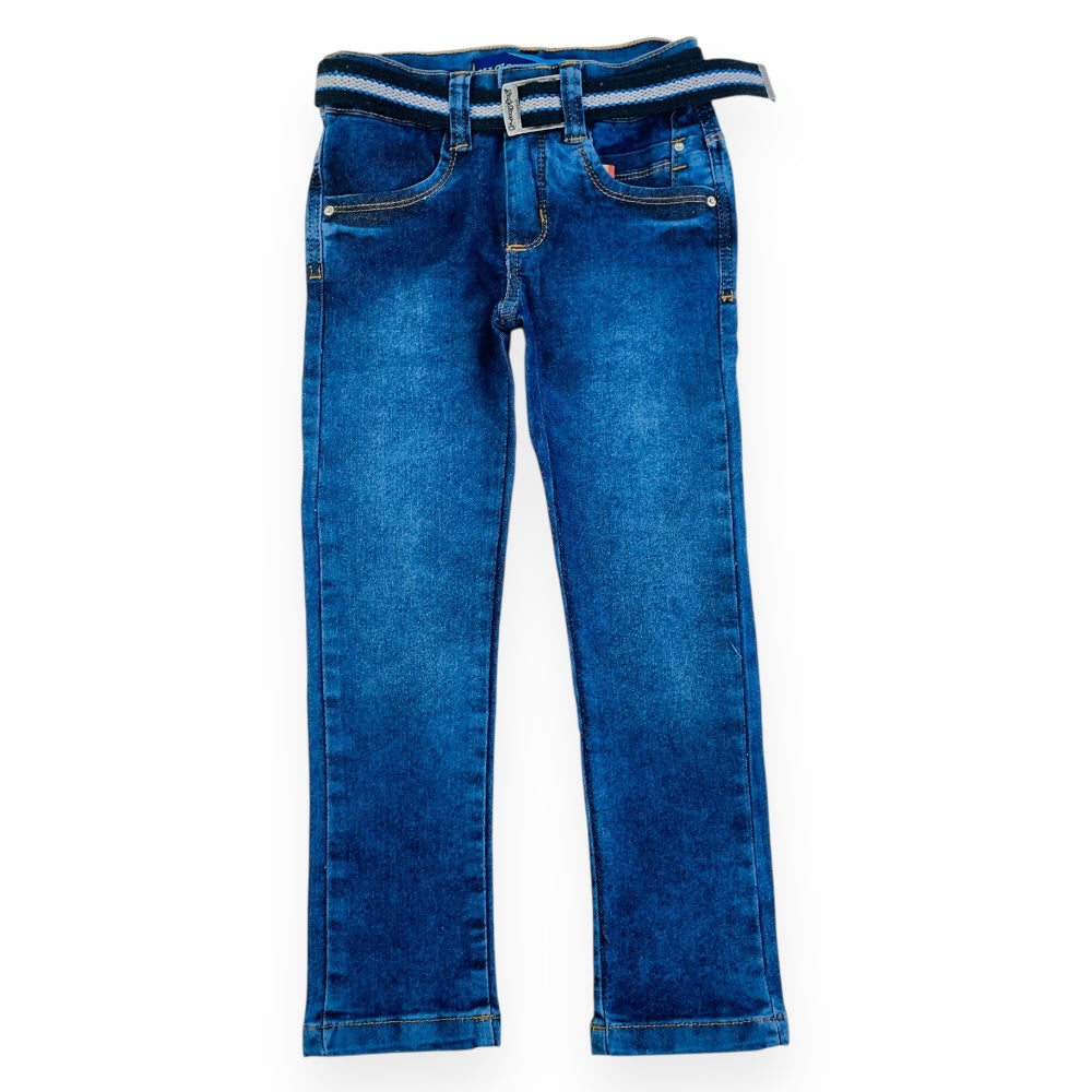 Calça Nacional Jeans Infantil Com Cinto