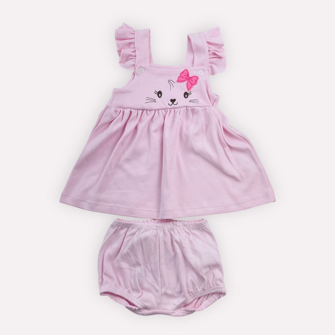 Vestido Baby Bee Gatinha com Tapa Fralda