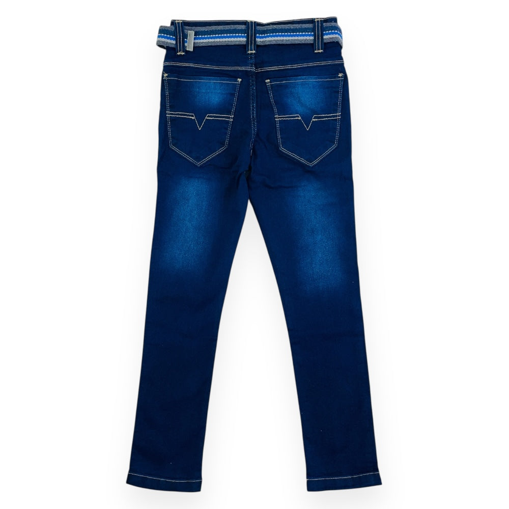 Calça Nacional Jeans Juvenil Skinny Com Cinto