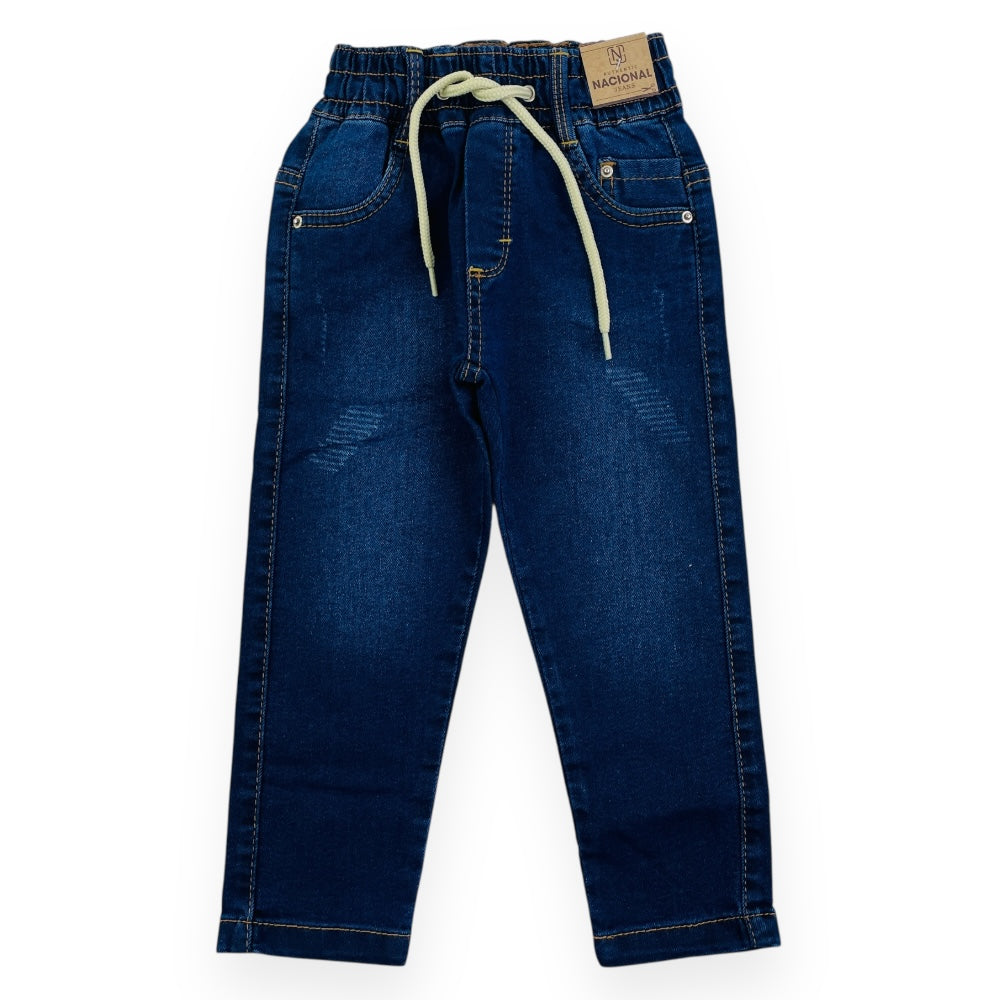 Calça Masc Nacional Jeans Bebê Cos Elástico