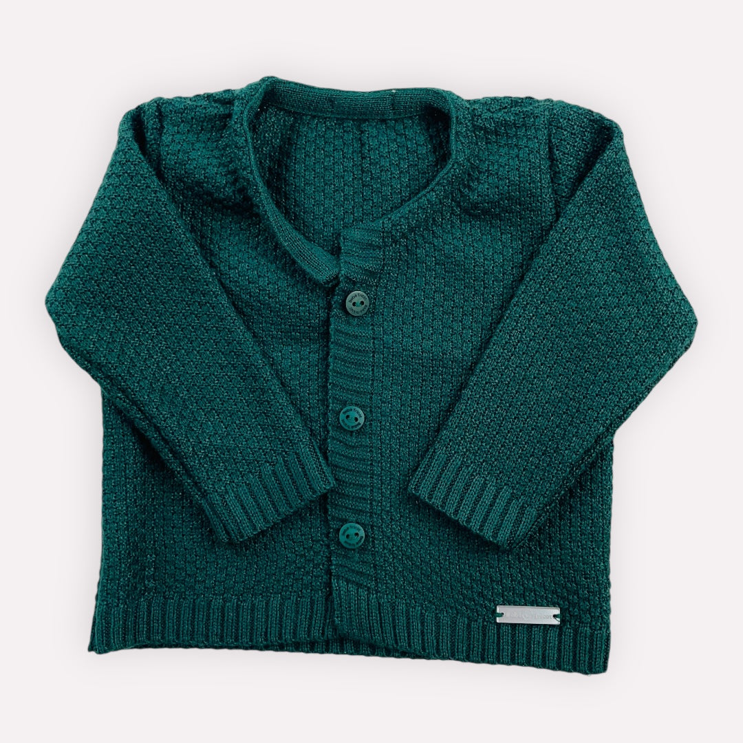 Saida De Maternidade Bebe Tricot Listrada 6 Peças