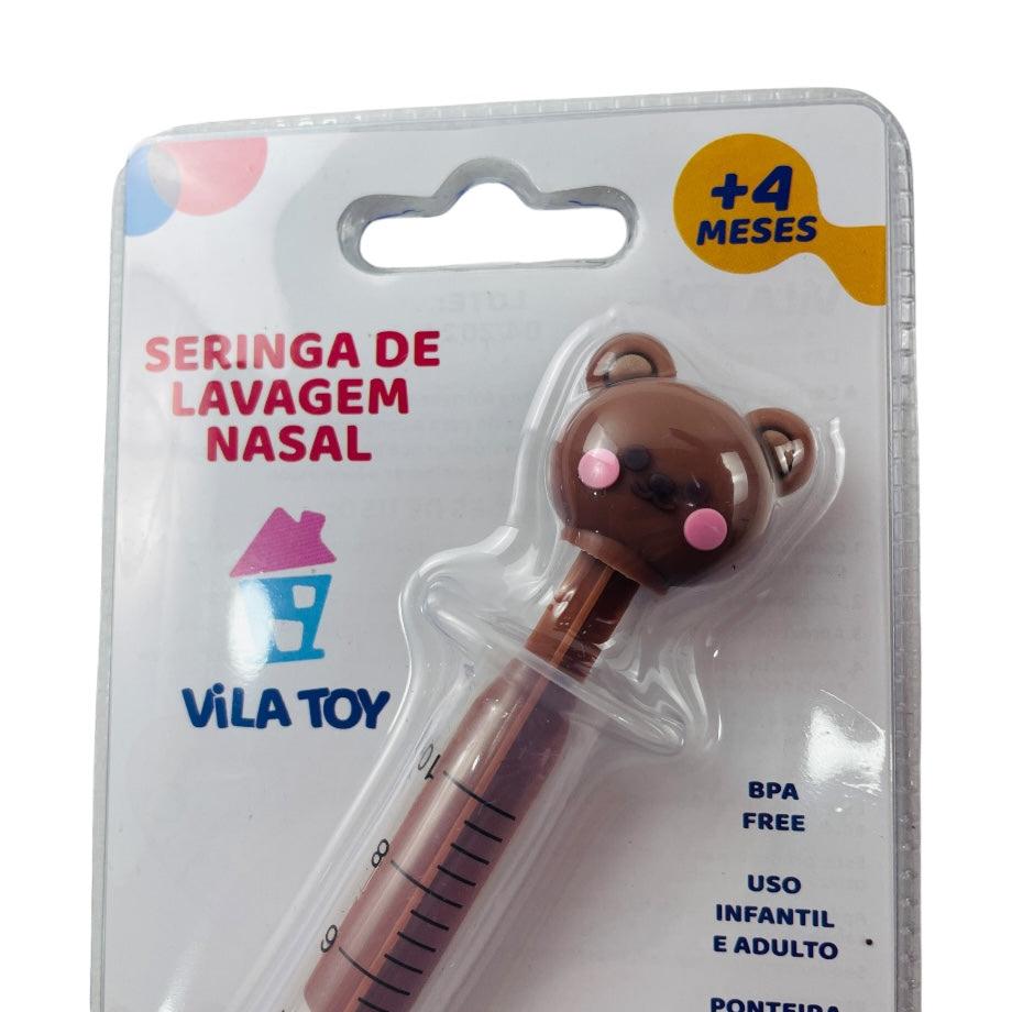 Seringa De Lavagem Nasal Vila Toy Urso +4 M - Marrom