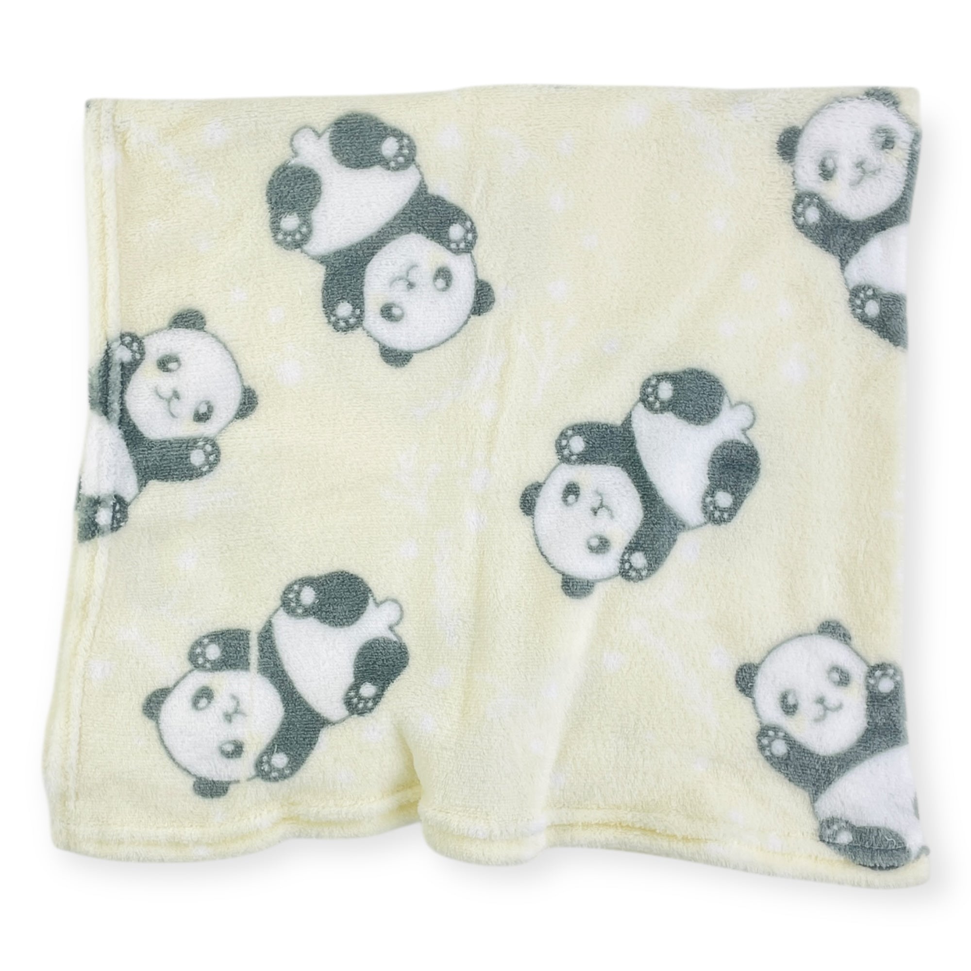 Manta Confort  Pandinha 90 X110 Cm - Amarelo