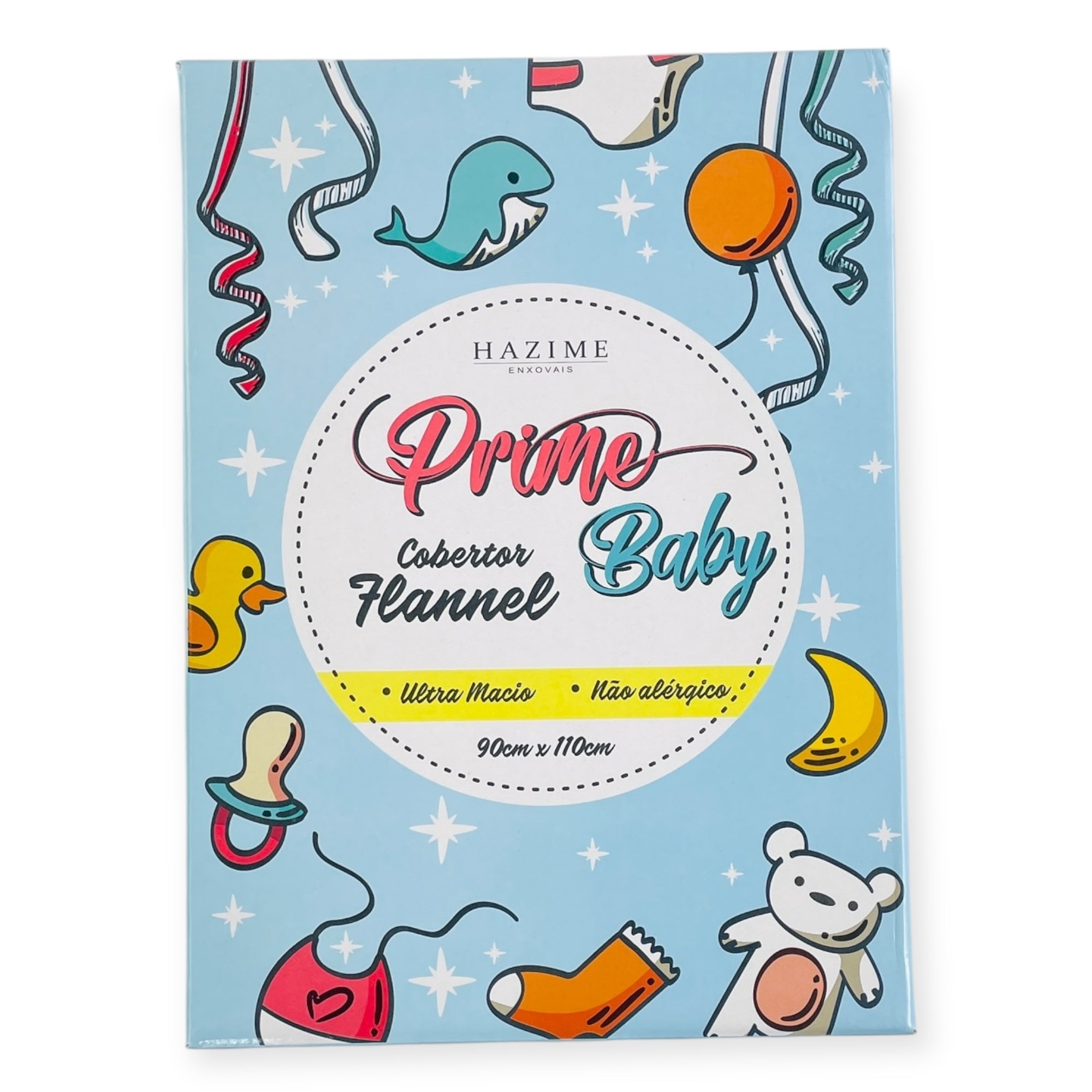 Cobertor Flannel Ted Prime Baby - Azul - 90 X110 Cm
