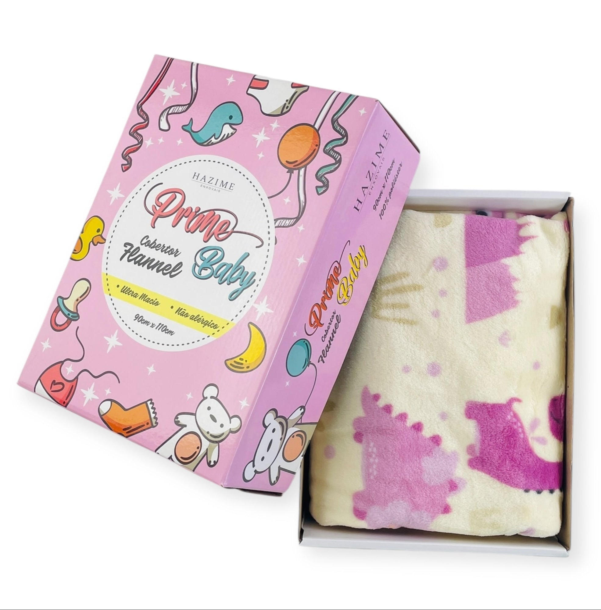 Cobertor Flannel Saura Prime Baby - Off White - 90 X110 Cm