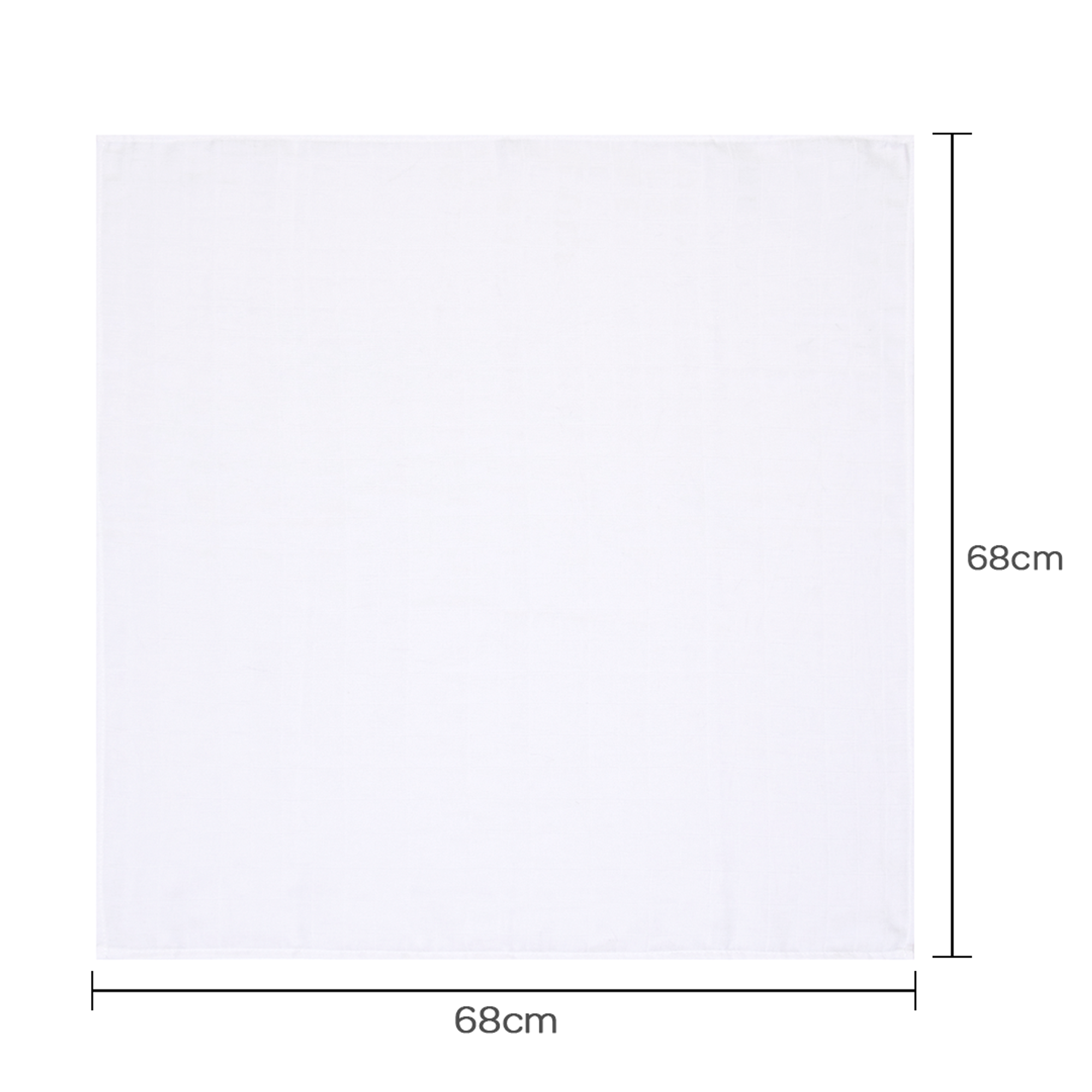 Fralda Luxo Mami Com Bainha 68 X68 Cm 05 Peças - Branco