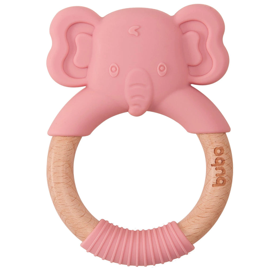 Mordedor Buba Elefante Em Silicone E Bambu +4M