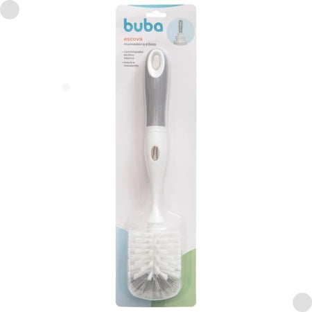 Escova Mamadeira E Bico Buba  - Cinza