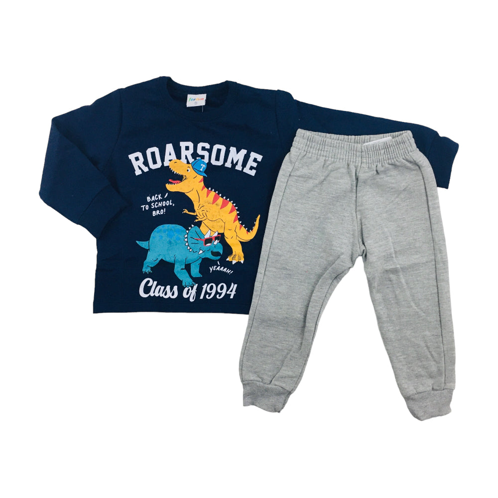 Conjunto Casaco E Calça Forfun  Roarsome Dinos